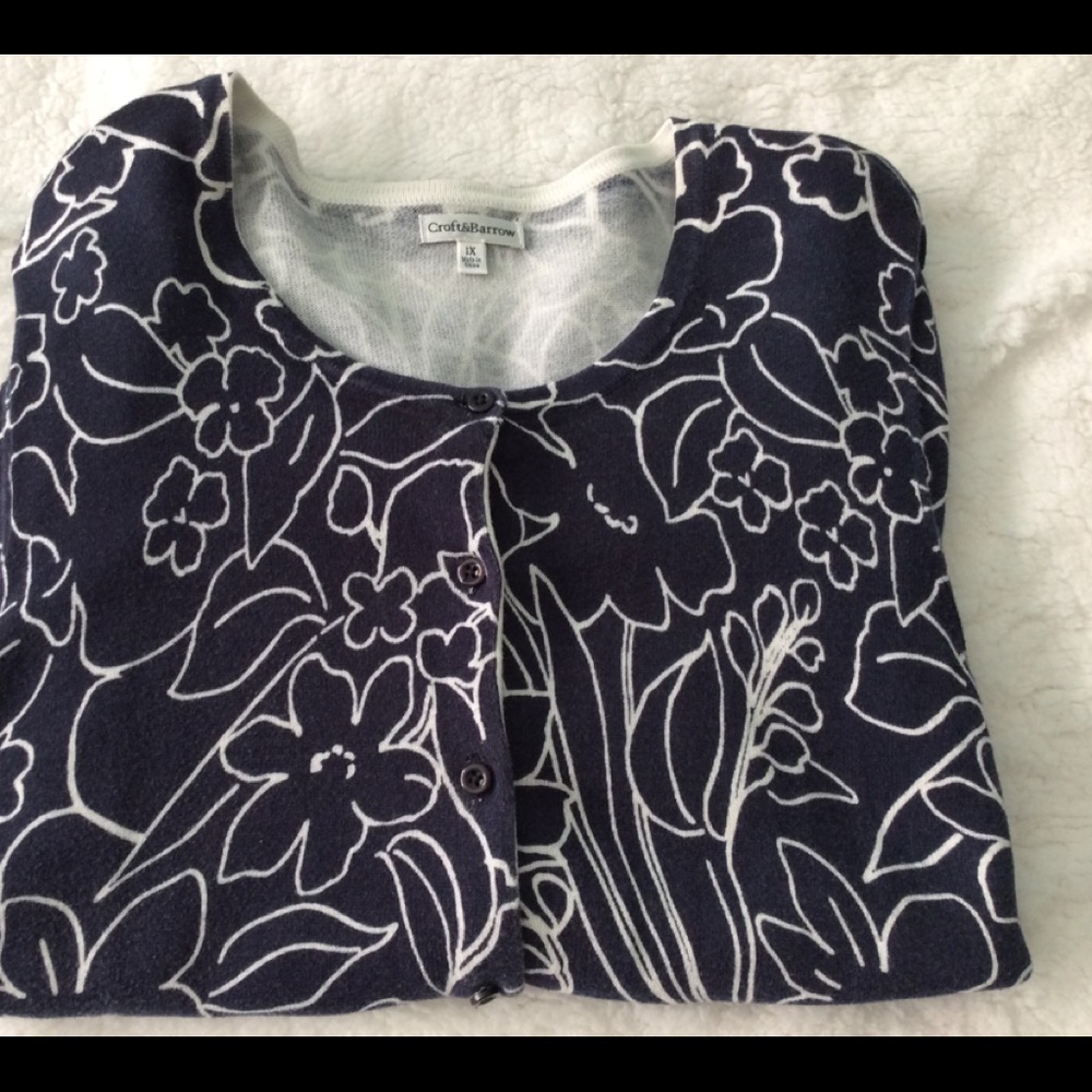 Croft&Barrow navy blue lightweight spring like, 1x